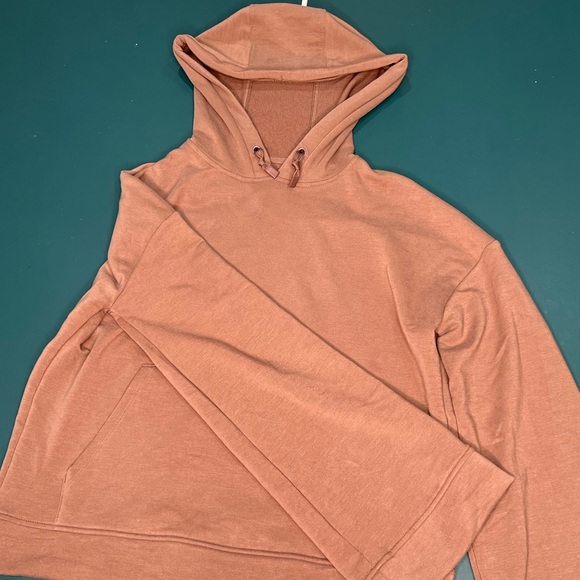 all in motion Tops - Mauve Hoodie with Bell Sleeves
